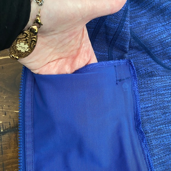 Women's Blue Zip-Up Hoodie - Picture 14 of 16